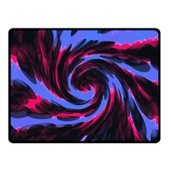 Swirl Black Blue Pink Fleece Blanket (small) by BrightVibesDesign