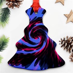 Swirl Black Blue Pink Ornament (christmas Tree)  by BrightVibesDesign