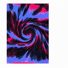 Swirl Black Blue Pink Large Garden Flag (two Sides) by BrightVibesDesign