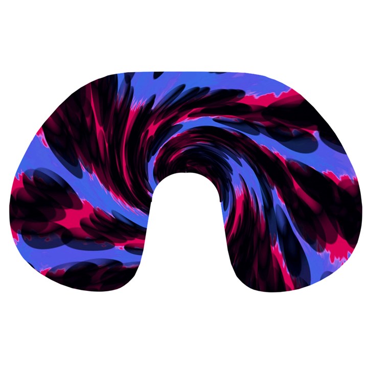 Swirl Black Blue Pink Travel Neck Pillows