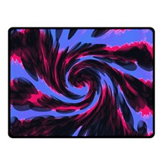 Swirl Black Blue Pink Double Sided Fleece Blanket (small)  by BrightVibesDesign