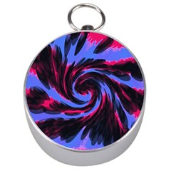 Swirl Black Blue Pink Silver Compasses by BrightVibesDesign