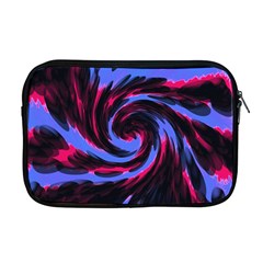 Swirl Black Blue Pink Apple Macbook Pro 17  Zipper Case by BrightVibesDesign