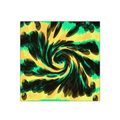 Swirl Black Yellow Green Satin Bandana Scarf by BrightVibesDesign