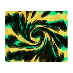 Swirl Black Yellow Green Small Glasses Cloth by BrightVibesDesign