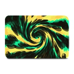 Swirl Black Yellow Green Plate Mats by BrightVibesDesign