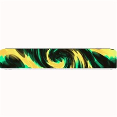 Swirl Black Yellow Green Small Bar Mats by BrightVibesDesign