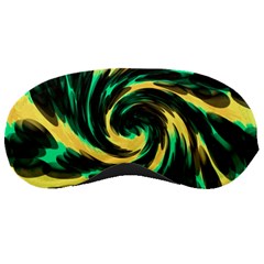 Swirl Black Yellow Green Sleeping Masks by BrightVibesDesign