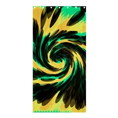 Swirl Black Yellow Green Shower Curtain 36  X 72  (stall)  by BrightVibesDesign