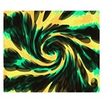 Swirl Black Yellow Green Double Sided Flano Blanket (Small)  50 x40  Blanket Front