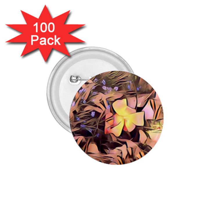 Spring Flowers 1.75  Buttons (100 pack) 