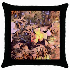 Spring Flowers Throw Pillow Case (black)