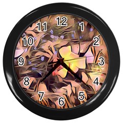 Spring Flowers Wall Clocks (black)