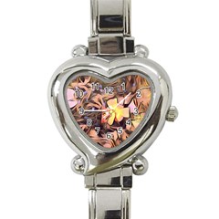 Spring Flowers Heart Italian Charm Watch