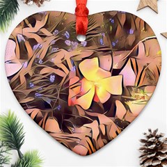 Spring Flowers Heart Ornament (two Sides)