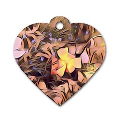 Spring Flowers Dog Tag Heart (two Sides)