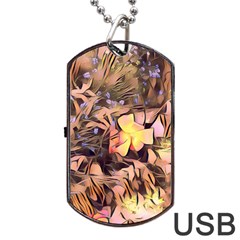 Spring Flowers Dog Tag Usb Flash (two Sides)