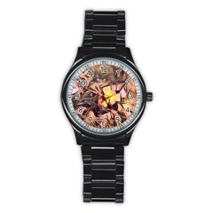 Spring Flowers Stainless Steel Round Watch by DeneWestUK