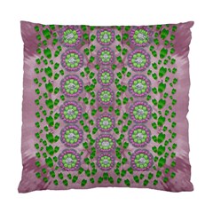 Ivy And  Holm Oak With Fantasy Meditative Orchid Flowers Standard Cushion Case (two Sides) by pepitasart