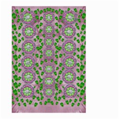 Ivy And  Holm Oak With Fantasy Meditative Orchid Flowers Small Garden Flag (two Sides) by pepitasart