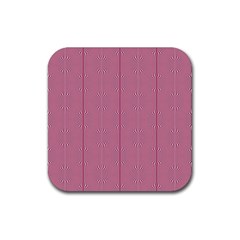 Mod Twist Stripes Red And White Rubber Coaster (square)  by BrightVibesDesign