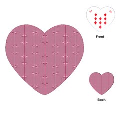 Mod Twist Stripes Red And White Playing Cards (heart) 