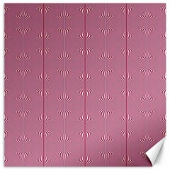 Mod Twist Stripes Red And White Canvas 20  X 20   by BrightVibesDesign