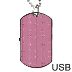 Mod Twist Stripes Red And White Dog Tag Usb Flash (two Sides) by BrightVibesDesign