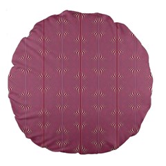 Mod Twist Stripes Red And White Large 18  Premium Flano Round Cushions by BrightVibesDesign