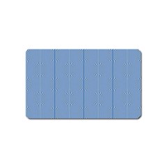 Mod Twist Stripes Blue And White Magnet (name Card) by BrightVibesDesign