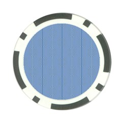 Mod Twist Stripes Blue And White Poker Chip Card Guard by BrightVibesDesign