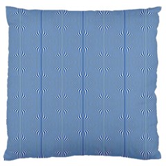 Mod Twist Stripes Blue And White Large Cushion Case (two Sides) by BrightVibesDesign