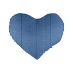 Mod Twist Stripes Blue And White Standard 16  Premium Heart Shape Cushions Front