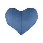 Mod Twist Stripes Blue And White Standard 16  Premium Heart Shape Cushions Back