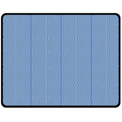 Mod Twist Stripes Blue And White Double Sided Fleece Blanket (medium)  by BrightVibesDesign