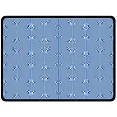 Mod Twist Stripes Blue And White Double Sided Fleece Blanket (large)  by BrightVibesDesign