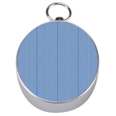 Mod Twist Stripes Blue And White Silver Compasses by BrightVibesDesign