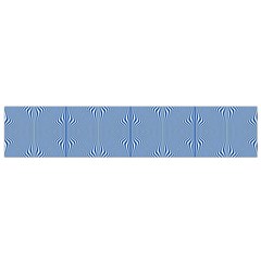 Mod Twist Stripes Blue And White Flano Scarf (small)  by BrightVibesDesign