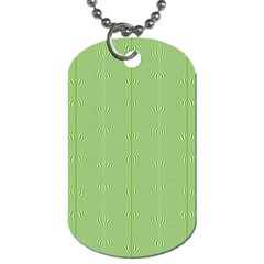 Mod Twist Stripes Green And White Dog Tag (two Sides) by BrightVibesDesign