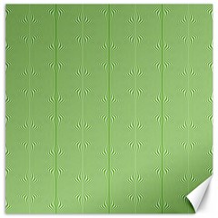 Mod Twist Stripes Green And White Canvas 12  X 12   by BrightVibesDesign