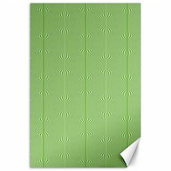 Mod Twist Stripes Green And White Canvas 24  X 36  by BrightVibesDesign