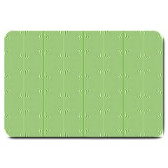 Mod Twist Stripes Green And White Large Doormat  by BrightVibesDesign