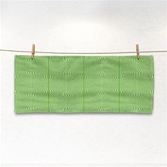 Mod Twist Stripes Green And White Hand Towel by BrightVibesDesign