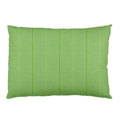 Mod Twist Stripes Green And White Pillow Case by BrightVibesDesign