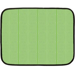 Mod Twist Stripes Green And White Double Sided Fleece Blanket (mini)  by BrightVibesDesign