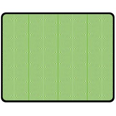 Mod Twist Stripes Green And White Fleece Blanket (medium)  by BrightVibesDesign