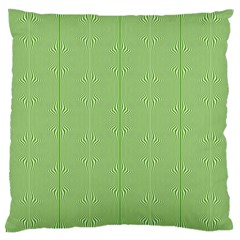 Mod Twist Stripes Green And White Large Cushion Case (one Side) by BrightVibesDesign