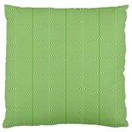 Mod Twist Stripes Green And White Large Cushion Case (Two Sides) Front