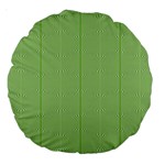 Mod Twist Stripes Green And White Large 18  Premium Round Cushions Front