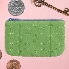 Mod Twist Stripes Green And White Large Coin Purse by BrightVibesDesign